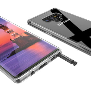 Galaxy Note 9 Case, PUNKcase [LUCID 2.0 Series] [Slim Fit] Armor Cover W/Integrated Anti-Shock System [Clear] (Color in image: Black)