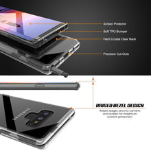 Cargar imagen en el visor de la galería, Galaxy Note 9 Case, PUNKcase [LUCID 2.0 Series] [Slim Fit] Armor Cover W/Integrated Anti-Shock System [Clear] (Color in image: Light Blue)
