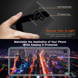 Galaxy Note 9 Case, PUNKcase [LUCID 2.0 Series] [Slim Fit] Armor Cover W/Integrated Anti-Shock System [Crystal Black] (Color in image: Crystal Pink)