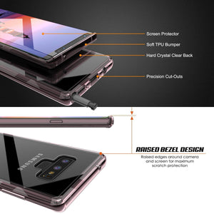 Galaxy Note 9 Case, PUNKcase [LUCID 2.0 Series] [Slim Fit] Armor Cover W/Integrated Anti-Shock System [Crystal Pink] (Color in image: Clear)