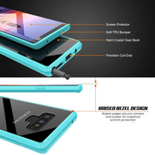 Cargar imagen en el visor de la galería, Galaxy Note 9 Case, PUNKcase [LUCID 2.0 Series] [Slim Fit] Armor Cover W/Integrated Anti-Shock System [Teal] (Color in image: Clear)
