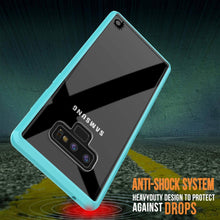 Cargar imagen en el visor de la galería, Galaxy Note 9 Case, PUNKcase [LUCID 2.0 Series] [Slim Fit] Armor Cover W/Integrated Anti-Shock System [Teal] (Color in image: Crystal Black)
