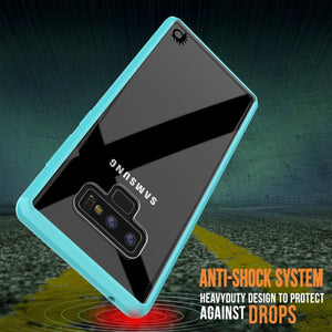 Galaxy Note 9 Case, PUNKcase [LUCID 2.0 Series] [Slim Fit] Armor Cover W/Integrated Anti-Shock System [Teal] (Color in image: Crystal Black)