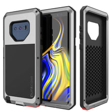 Load image into Gallery viewer, Galaxy Note 9  Case, PUNKcase Metallic Silver Shockproof  Slim Metal Armor Case [Silver] (Color in image: silver)
