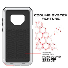Load image into Gallery viewer, Galaxy Note 9  Case, PUNKcase Metallic White Shockproof  Slim Metal Armor Case [White] (Color in image: neon)
