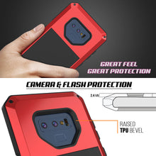 Load image into Gallery viewer, Galaxy Note 9  Case, PUNKcase Metallic Red Shockproof  Slim Metal Armor Case [Red] (Color in image: silver)
