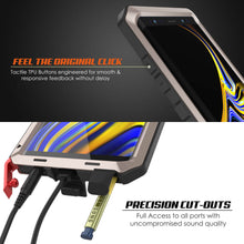 Load image into Gallery viewer, Galaxy Note 9  Case, PUNKcase Metallic Gold Shockproof  Slim Metal Armor Case [Gold] (Color in image: black)
