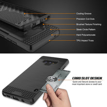 Cargar imagen en el visor de la galería, Galaxy Note 9 Case, PUNKcase [SLOT Series] Slim Fit  Samsung Note 9 [Black] (Color in image: Dark Grey)
