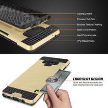 Cargar imagen en el visor de la galería, Galaxy Note 9 Case, PUNKcase [SLOT Series] Slim Fit  Samsung Note 9 [Gold] (Color in image: Dark Grey)
