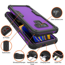 Cargar imagen en el visor de la galería, Punkcase Galaxy Note 9 Waterproof Case [Navy Seal Extreme Series] Armor Cover W/ Built In Screen Protector [Purple] (Color in image: Light Blue)
