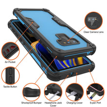 Cargar imagen en el visor de la galería, Punkcase Galaxy Note 9 Waterproof Case [Navy Seal Extreme Series] Armor Cover W/ Built In Screen Protector [Light Blue] (Color in image: Pink)
