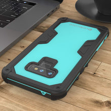 Cargar imagen en el visor de la galería, Punkcase Galaxy Note 9 Waterproof Case [Navy Seal Extreme Series] Armor Cover W/ Built In Screen Protector [Teal] (Color in image: Clear)
