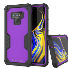 Cargar imagen en el visor de la galería, Punkcase Galaxy Note 9 Waterproof Case [Navy Seal Extreme Series] Armor Cover W/ Built In Screen Protector [Purple] (Color in image: Purple)
