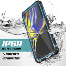 Cargar imagen en el visor de la galería, Punkcase Galaxy Note 9 Waterproof Case [Navy Seal Extreme Series] Armor Cover W/ Built In Screen Protector [Light Blue] (Color in image: Black)
