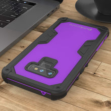 Cargar imagen en el visor de la galería, Punkcase Galaxy Note 9 Waterproof Case [Navy Seal Extreme Series] Armor Cover W/ Built In Screen Protector [Purple] (Color in image: Clear)
