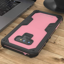 Cargar imagen en el visor de la galería, Punkcase Galaxy Note 9 Waterproof Case [Navy Seal Extreme Series] Armor Cover W/ Built In Screen Protector [Pink] (Color in image: Clear)
