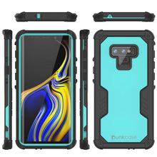 Cargar imagen en el visor de la galería, Punkcase Galaxy Note 9 Waterproof Case [Navy Seal Extreme Series] Armor Cover W/ Built In Screen Protector [Teal] (Color in image: Red)
