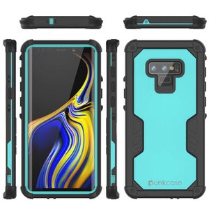 Punkcase Galaxy Note 9 Waterproof Case [Navy Seal Extreme Series] Armor Cover W/ Built In Screen Protector [Teal] (Color in image: Red)