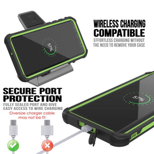 Punkcase Galaxy Note 9 Waterproof Case [Navy Seal Extreme Series] Armor Cover W/ Built In Screen Protector [Light Green] (Color in image: Purple)