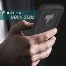 Cargar imagen en el visor de la galería, Punkcase Galaxy Note 9 Waterproof Case [Navy Seal Extreme Series] Armor Cover W/ Built In Screen Protector [Black] (Color in image: Light Blue)
