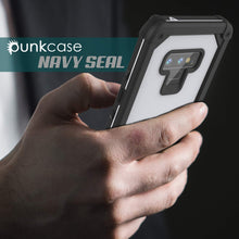 Cargar imagen en el visor de la galería, Punkcase Galaxy Note 9 Waterproof Case [Navy Seal Extreme Series] Armor Cover W/ Built In Screen Protector [White] (Color in image: Light Blue)
