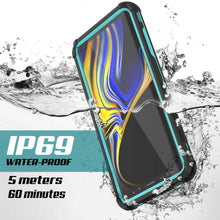 Cargar imagen en el visor de la galería, Punkcase Galaxy Note 9 Waterproof Case [Navy Seal Extreme Series] Armor Cover W/ Built In Screen Protector [Teal] (Color in image: Light Green)
