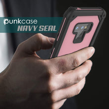 Cargar imagen en el visor de la galería, Punkcase Galaxy Note 9 Waterproof Case [Navy Seal Extreme Series] Armor Cover W/ Built In Screen Protector [Pink] (Color in image: White)
