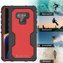 Cargar imagen en el visor de la galería, Punkcase Galaxy Note 9 Waterproof Case [Navy Seal Extreme Series] Armor Cover W/ Built In Screen Protector [Red] (Color in image: Pink)
