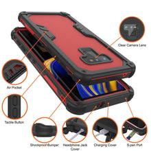 Cargar imagen en el visor de la galería, Punkcase Galaxy Note 9 Waterproof Case [Navy Seal Extreme Series] Armor Cover W/ Built In Screen Protector [Red] (Color in image: Light Green)
