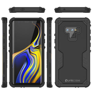 Punkcase Galaxy Note 9 Waterproof Case [Navy Seal Extreme Series] Armor Cover W/ Built In Screen Protector [Black] (Color in image: Clear)