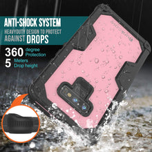 Cargar imagen en el visor de la galería, Punkcase Galaxy Note 9 Waterproof Case [Navy Seal Extreme Series] Armor Cover W/ Built In Screen Protector [Pink] (Color in image: Teal)
