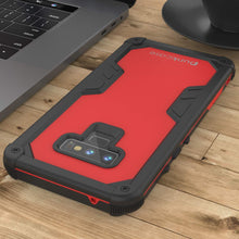 Cargar imagen en el visor de la galería, Punkcase Galaxy Note 9 Waterproof Case [Navy Seal Extreme Series] Armor Cover W/ Built In Screen Protector [Red] (Color in image: Clear)
