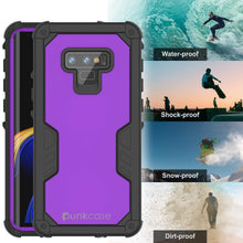 Cargar imagen en el visor de la galería, Punkcase Galaxy Note 9 Waterproof Case [Navy Seal Extreme Series] Armor Cover W/ Built In Screen Protector [Purple] (Color in image: Light Green)
