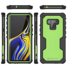 Cargar imagen en el visor de la galería, Punkcase Galaxy Note 9 Waterproof Case [Navy Seal Extreme Series] Armor Cover W/ Built In Screen Protector [Light Green] (Color in image: Red)
