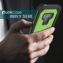 Cargar imagen en el visor de la galería, Punkcase Galaxy Note 9 Waterproof Case [Navy Seal Extreme Series] Armor Cover W/ Built In Screen Protector [Light Green] (Color in image: Pink)
