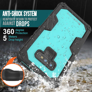 Punkcase Galaxy Note 9 Waterproof Case [Navy Seal Extreme Series] Armor Cover W/ Built In Screen Protector [Teal] (Color in image: Pink)