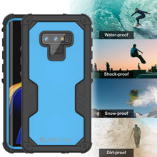 Cargar imagen en el visor de la galería, Punkcase Galaxy Note 9 Waterproof Case [Navy Seal Extreme Series] Armor Cover W/ Built In Screen Protector [Light Blue] (Color in image: White)
