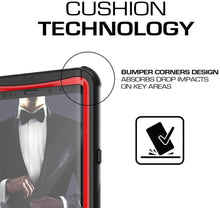 Cargar imagen en el visor de la galería, Galaxy Note 9, Ghostek Nautical Waterproof Case Full Body TPU Cover [Shockproof] | Red 
