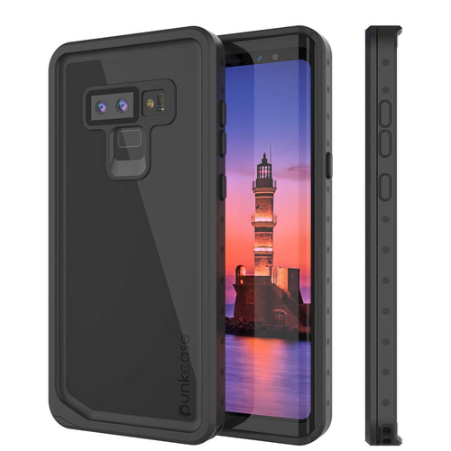 Galaxy Note 9 Waterproof Case PunkCase StudStar Black Thin 6.6ft Underwater Shock/Snow Proof (Color in image: black)