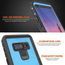 Cargar imagen en el visor de la galería, Galaxy Note 9 Waterproof Case PunkCase StudStar Light Blue Thin 6.6ft Underwater ShockProof (Color in image: black)
