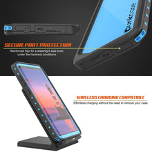 Cargar imagen en el visor de la galería, Galaxy Note 9 Waterproof Case PunkCase StudStar Light Blue Thin 6.6ft Underwater ShockProof (Color in image: teal)
