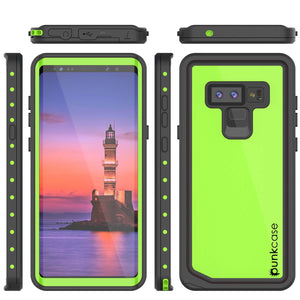Galaxy Note 9 Waterproof Case PunkCase StudStar Light Green Thin 6.6ft Underwater ShockProof (Color in image: light blue)