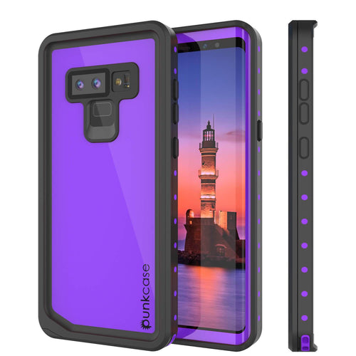 Galaxy Note 9 Waterproof Case PunkCase StudStar Purple Thin 6.6ft Underwater Shock/Snow Proof (Color in image: purple)