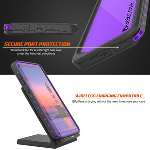Galaxy Note 9 Waterproof Case PunkCase StudStar Purple Thin 6.6ft Underwater Shock/Snow Proof (Color in image: pink)