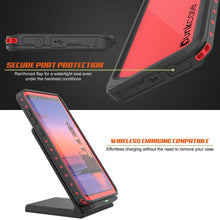 Cargar imagen en el visor de la galería, Galaxy Note 9 Waterproof Case PunkCase StudStar Red Thin 6.6ft Underwater Shock/Snow Proof (Color in image: pink)
