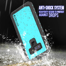 Cargar imagen en el visor de la galería, Galaxy Note 9 Waterproof Case PunkCase StudStar Teal Thin 6.6ft Underwater Shock/Snow Proof (Color in image: light blue)
