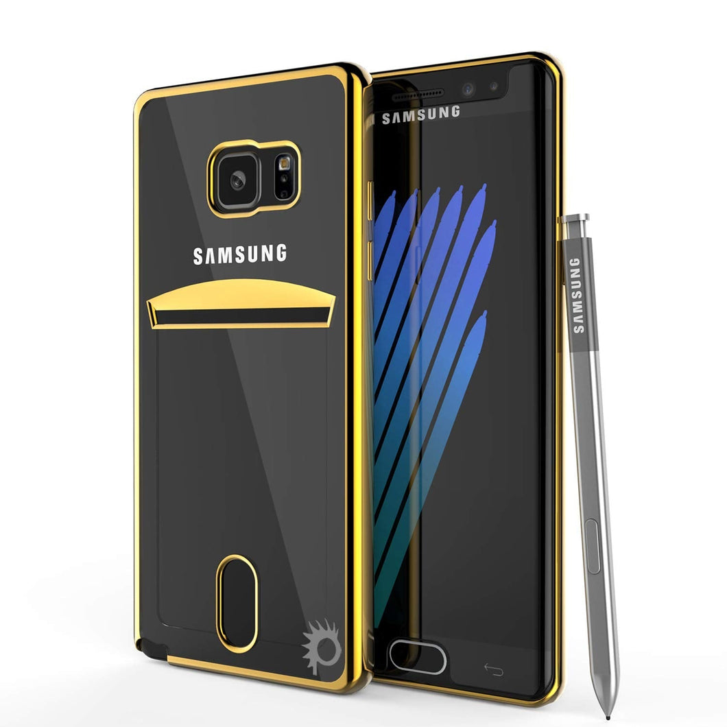Funda Galaxy Note FE, Serie PUNKCASE® LUCID Gold | Ranura para Tarjetas | Protector de Pantalla SHIELD | Ajuste Ultra.