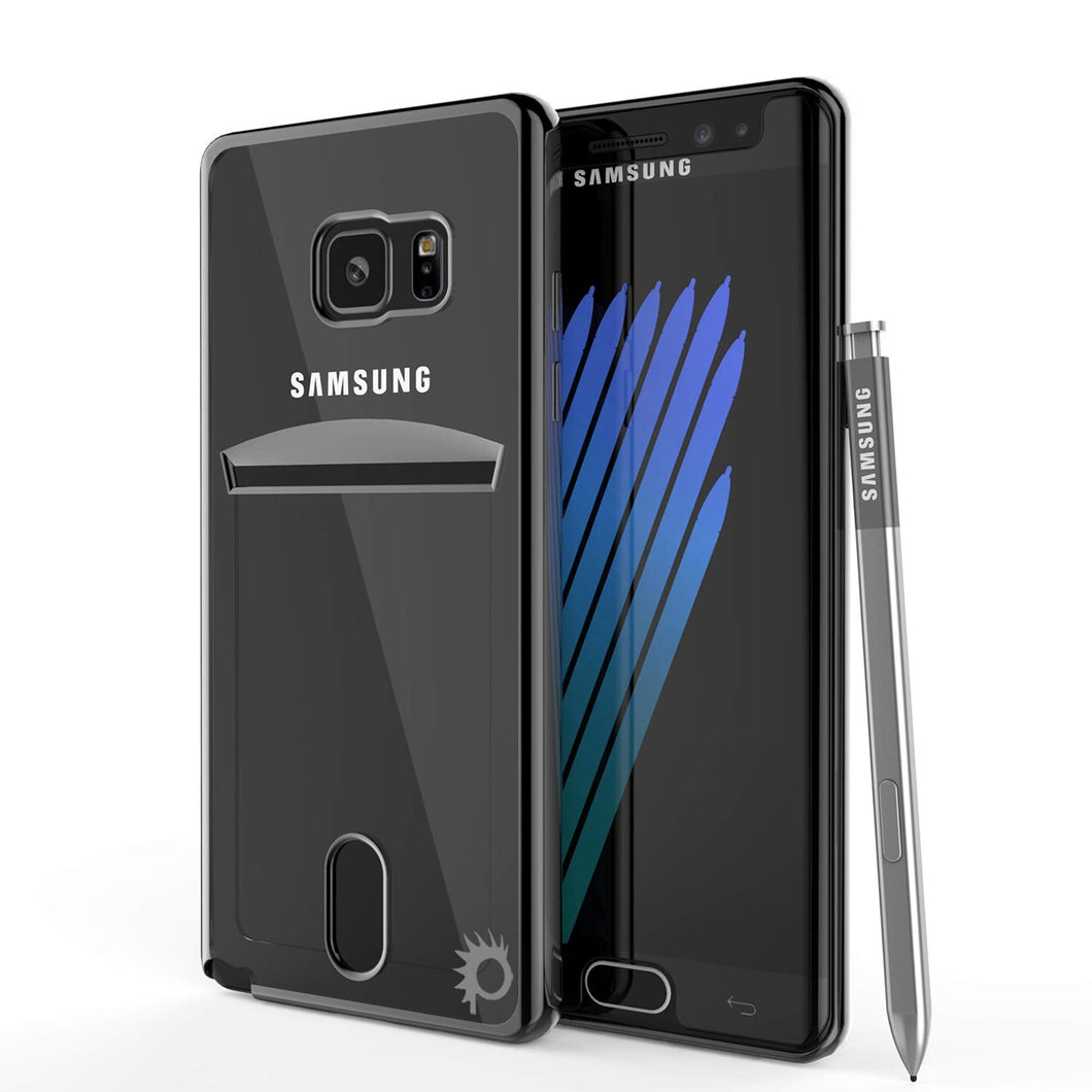 Funda Galaxy Note FE, Serie PUNKCASE® LUCID Black | Ranura para tarjeta | Protector de pantalla SHIELD | Ajuste ultra.