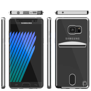 Funda Galaxy Note FE, PUNKCASE® LUCID Silver Series | Ranura para tarjetas | Protector de pantalla SHIELD | Ajuste ultra.