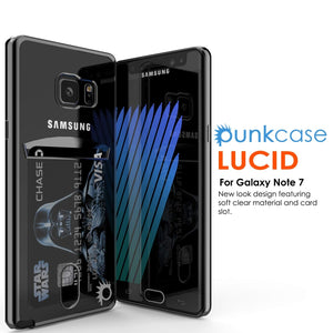Funda Galaxy Note FE, Serie PUNKCASE® LUCID Black | Ranura para tarjeta | Protector de pantalla SHIELD | Ajuste ultra.